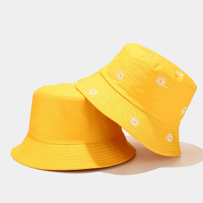 New embroidered reversible hat outdoor sun hat